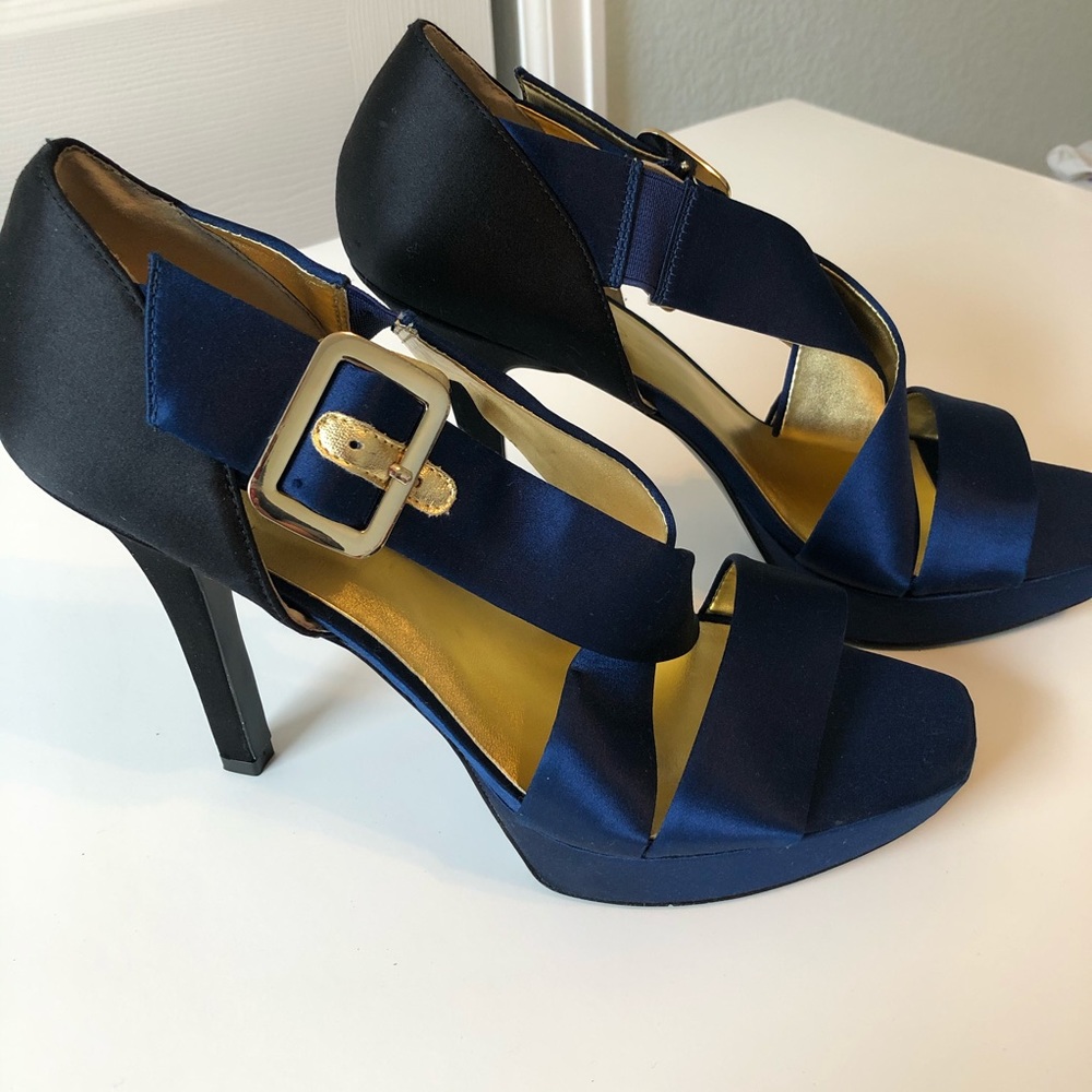 Nine West Heeled Satin Sandals